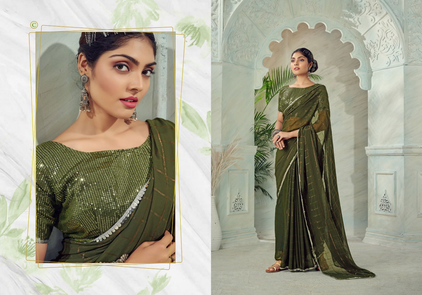 Kaasi By Ynf Sequence Party Wear Sarees Catalog
